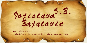 Vojislava Bajalović vizit kartica